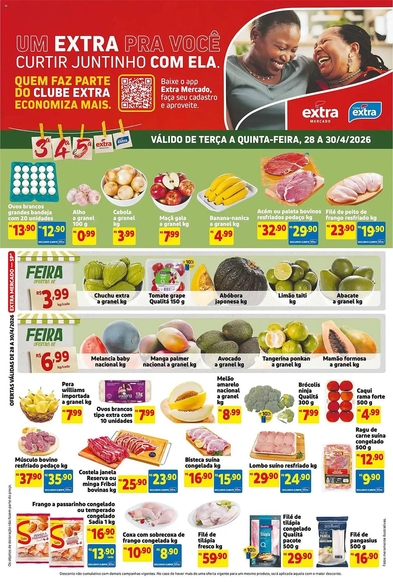 Encarte de Encarte Mercado Extra 28 de abril até 30 de abril 2026 - Pagina 1