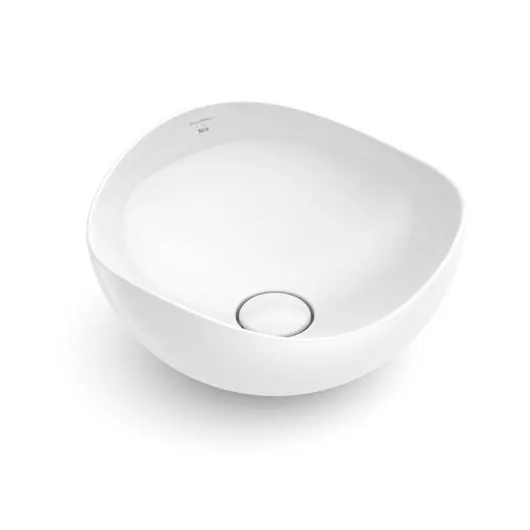 Cuba De Apoio Redonda Ruy Ohtake Branco Brilho Roca 37,5cm