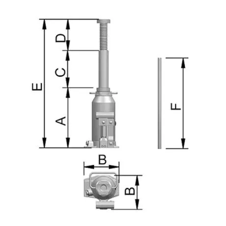 Macaco Hidráulico Tipo Garrafa 4 Toneladas 2 Estágios 4500 EF 4F BOVENAU