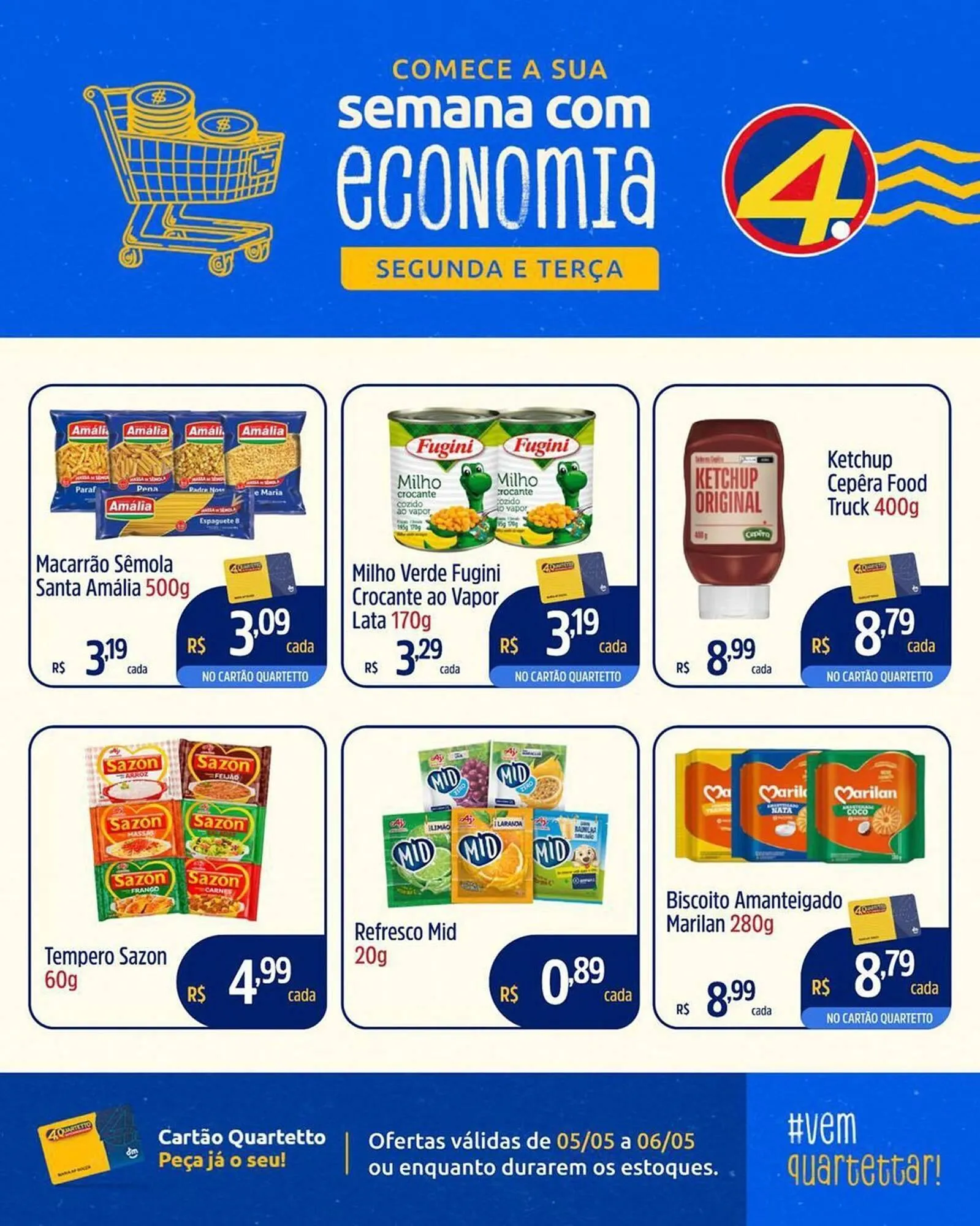 Encarte de Catálogo Quartetto Supermercados 5 de maio até 11 de maio 2025 - Pagina 6