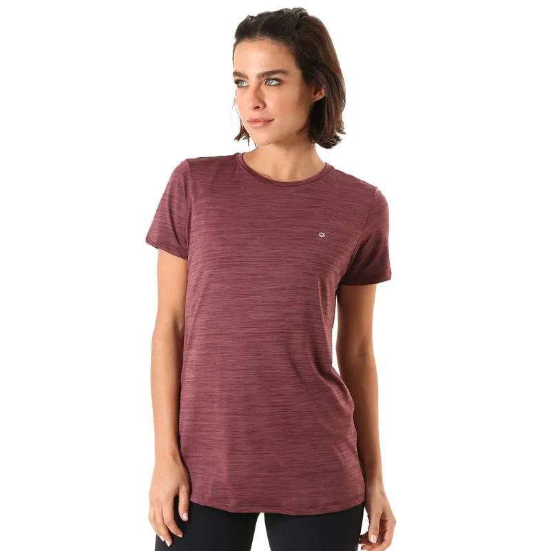 Camiseta Feminina Básica Manga Curta Energy Bordô