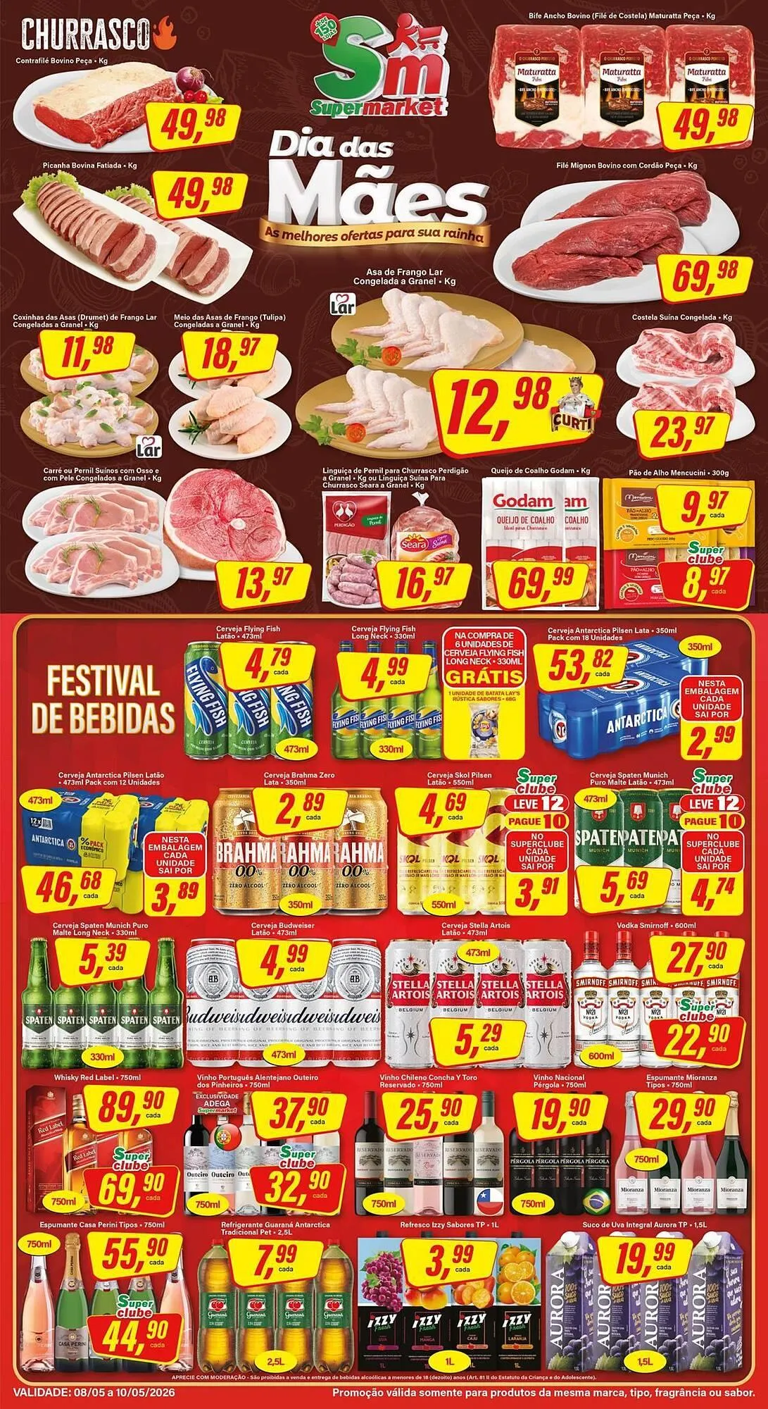 Encarte de Encarte Rede Supermarket 8 de maio até 10 de maio 2026 - Pagina 1