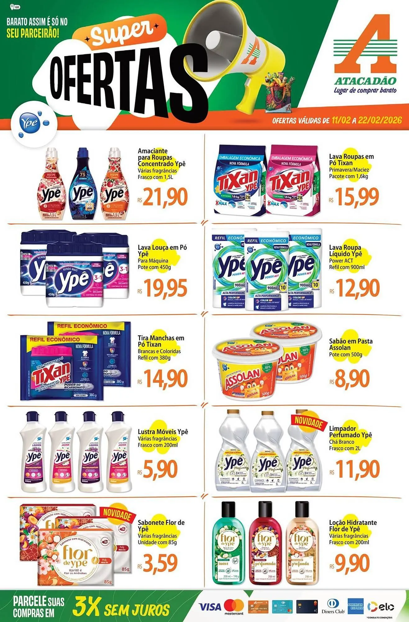 Encarte de Folheto Atacadão 12 de fevereiro até 22 de fevereiro 2026 - Pagina 1