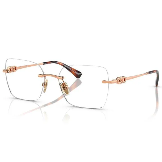 Armação de Óculos de Grau Feminina Vogue Quadrado VO4320B cor Rosa Dourado