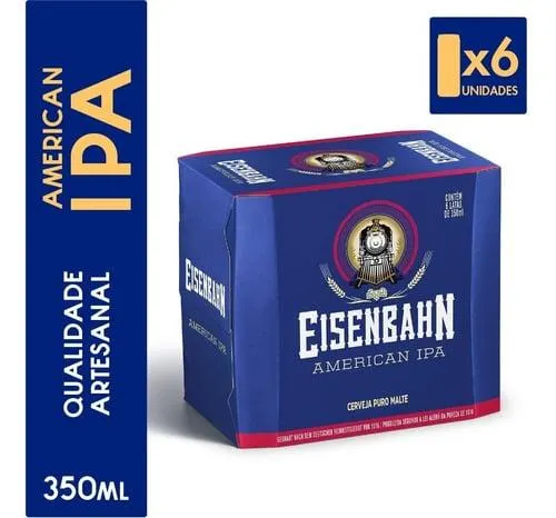 Cerveja Eisenbahn American Ipa Lata 350ml C/ 6 Unid.