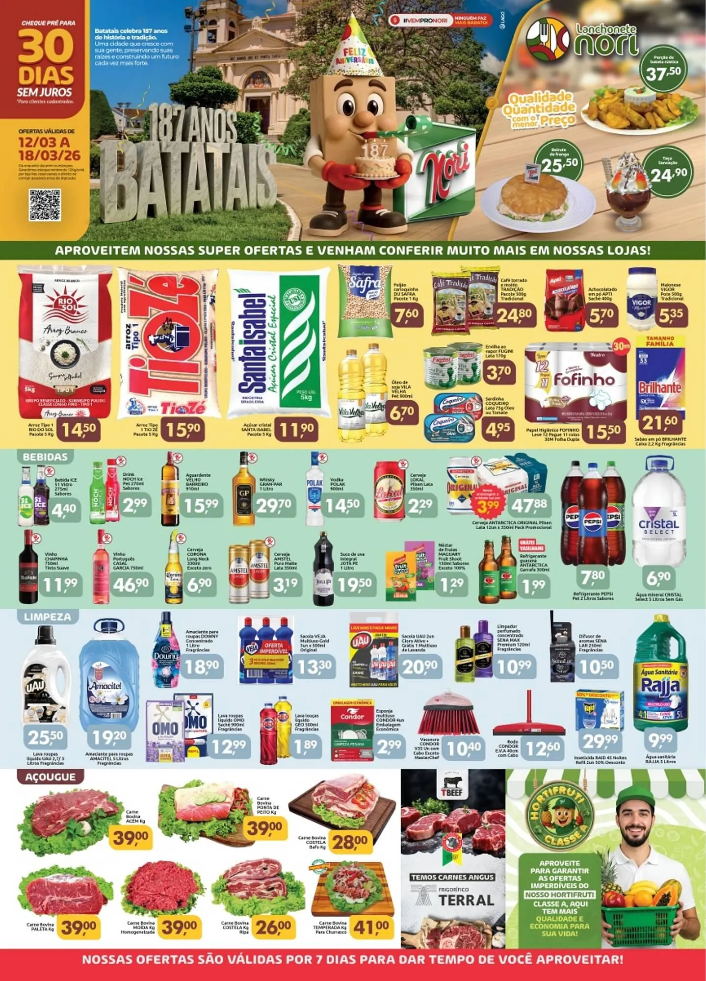 Encarte de Catálogo Supermercados Nori 12 de março até 18 de março 2026 - Pagina 1