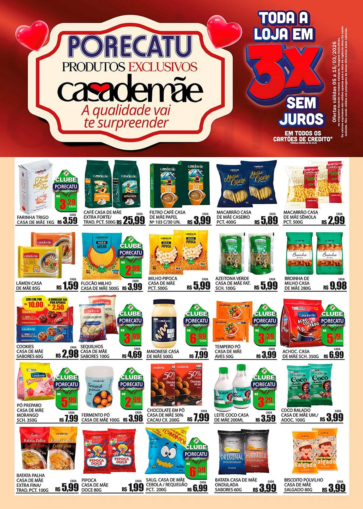 Encarte de Catálogo Supermercado Porecatu 9 de março até 15 de março 2026 - Pagina 1