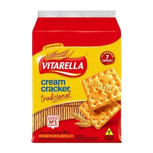 Biscoito Cream Cracker Tradicional Vitarella 350G