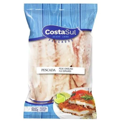Pescada Costa Sul Espalmada Pacote Com 500g