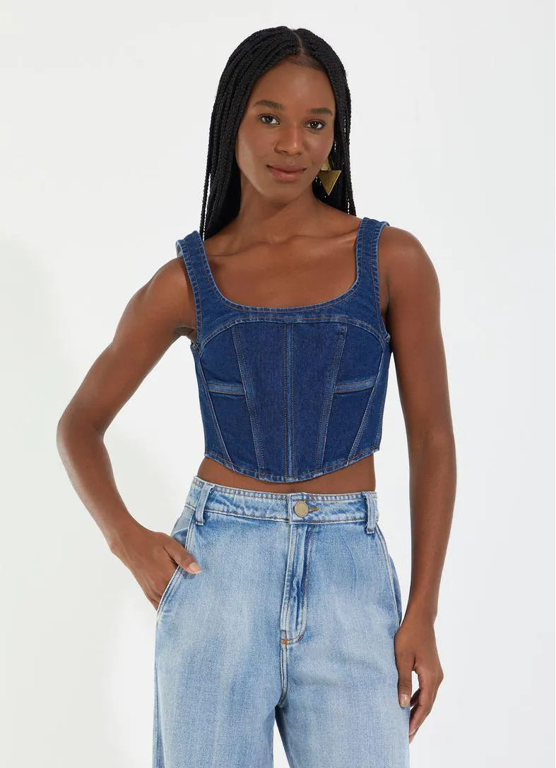 Corset jeans colab camila coutinho jeans