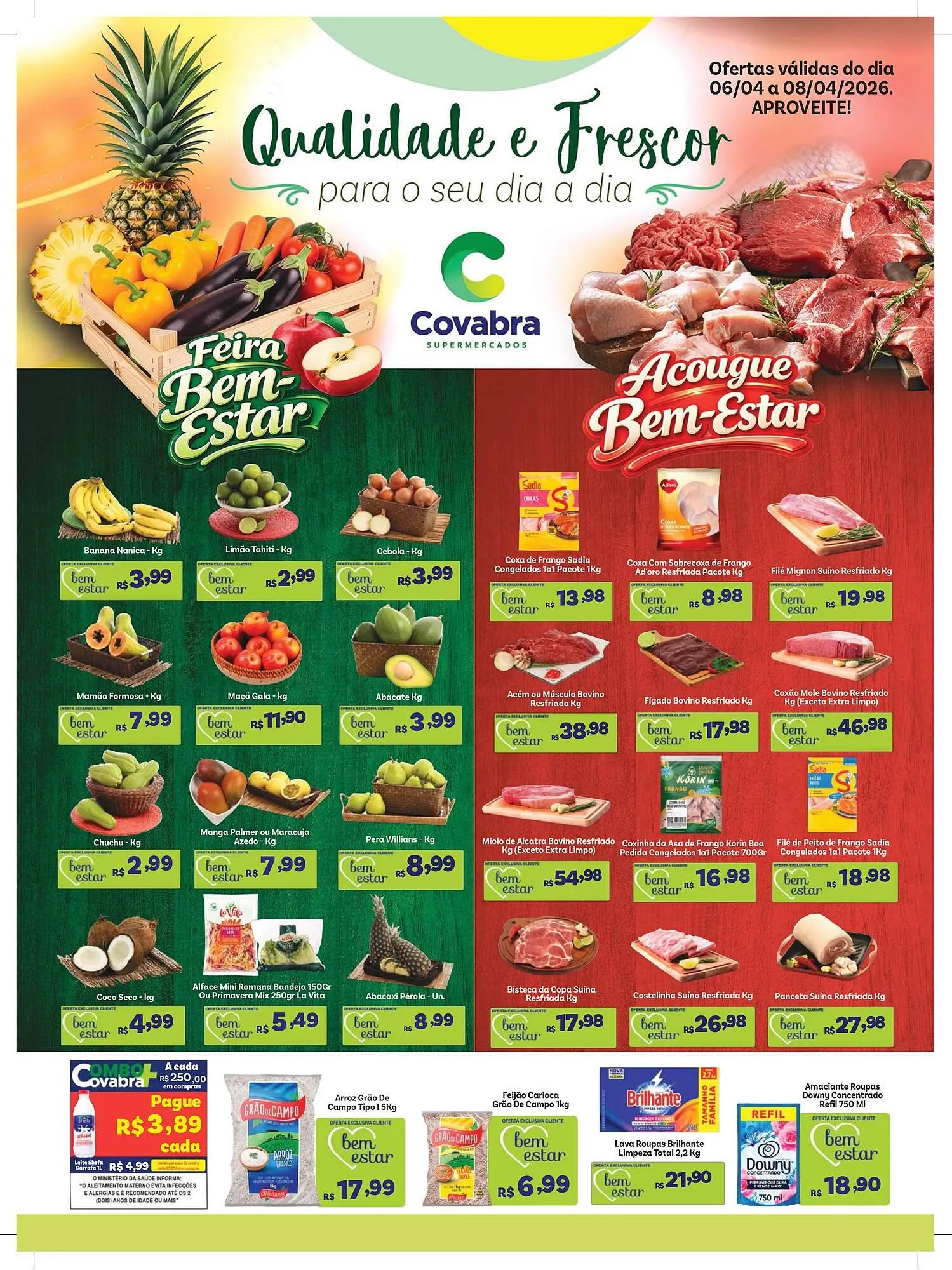 Encarte de Catálogo Covabra Supermercados 7 de abril até 8 de abril 2026 - Pagina 1