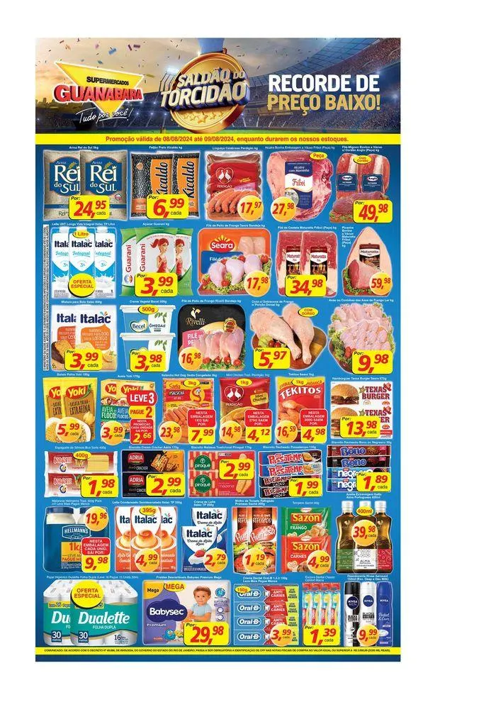 Encarte de Oferta Supermercados Guanabara 8 de agosto até 9 de agosto 2024 - Pagina 12