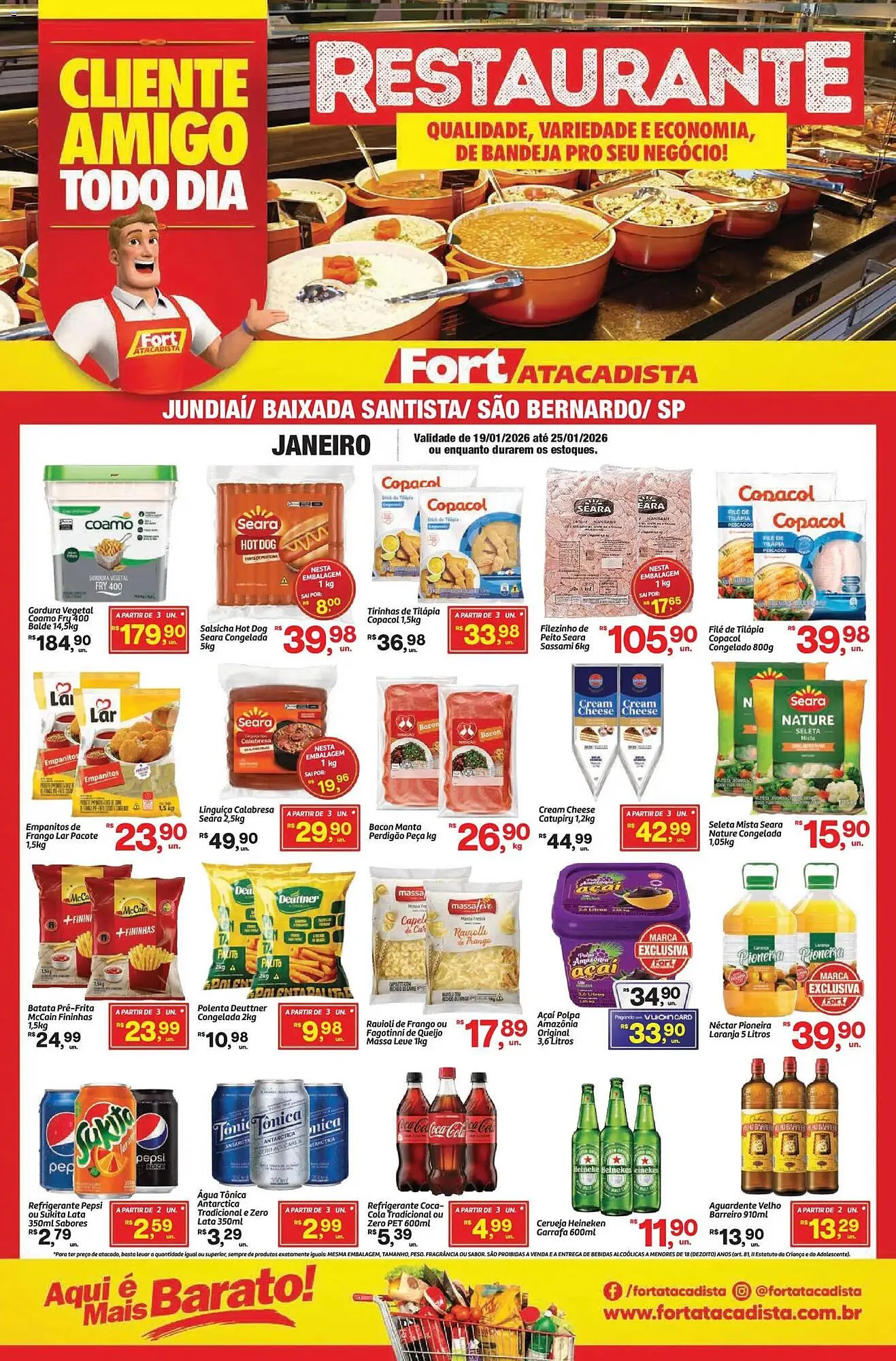 Encarte de Tabloide Fort Atacadista 19 de janeiro até 25 de janeiro 2026 - Pagina 1