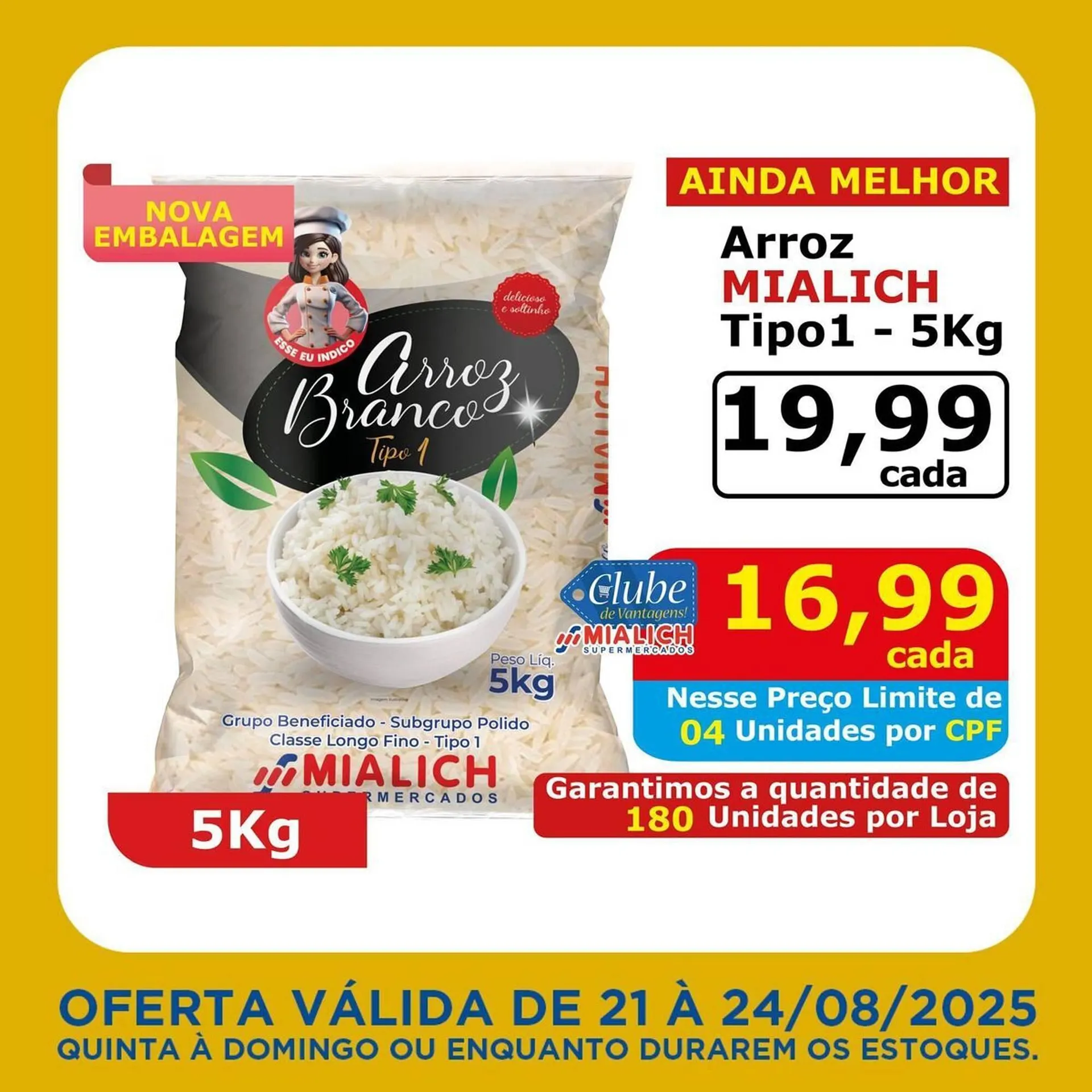 Encarte de Catálogo Mialich Supermercados 21 de agosto até 24 de agosto 2025 - Pagina 1