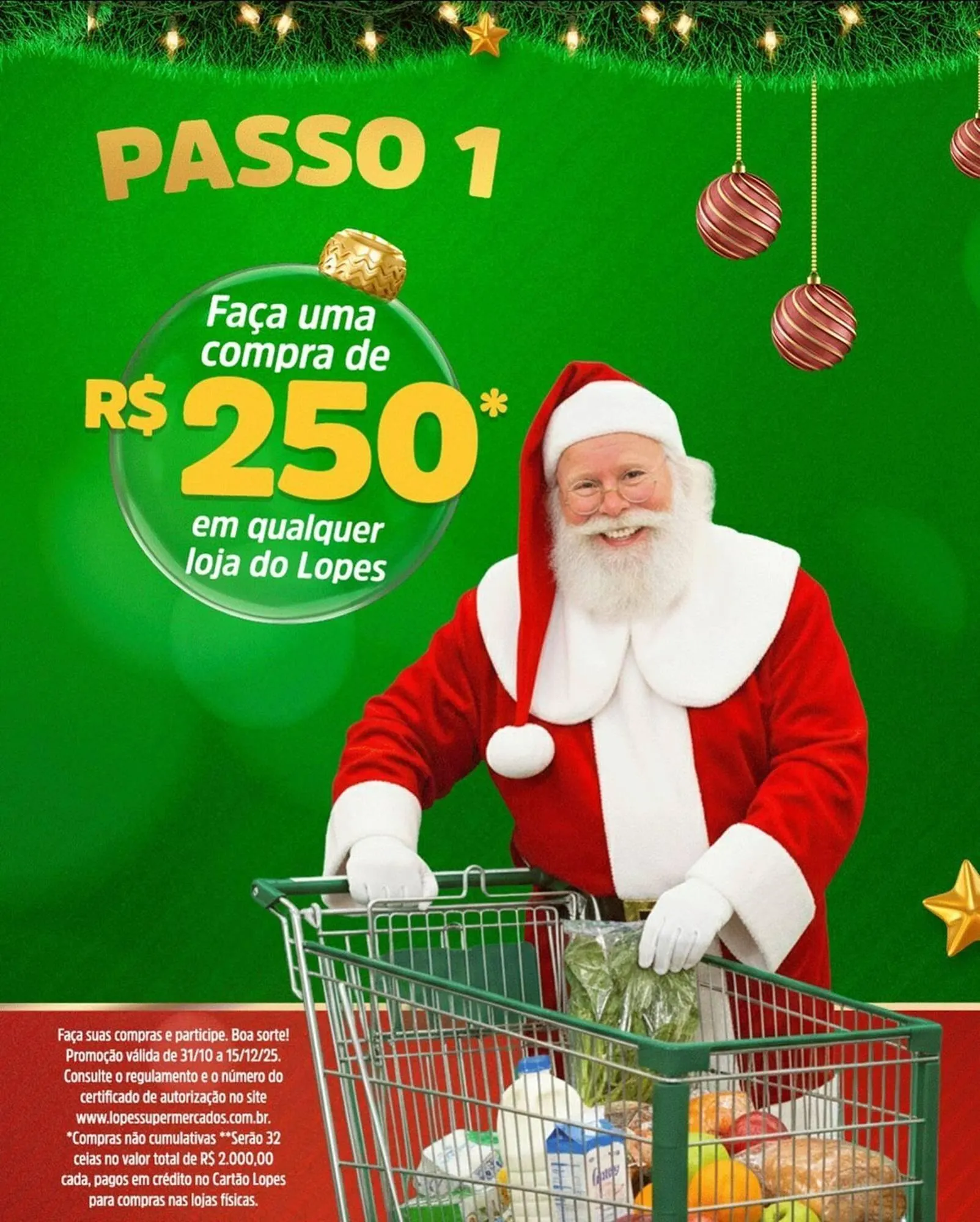 Encarte de Folheto Lopes Supermercados 9 de dezembro até 24 de dezembro 2025 - Pagina 1