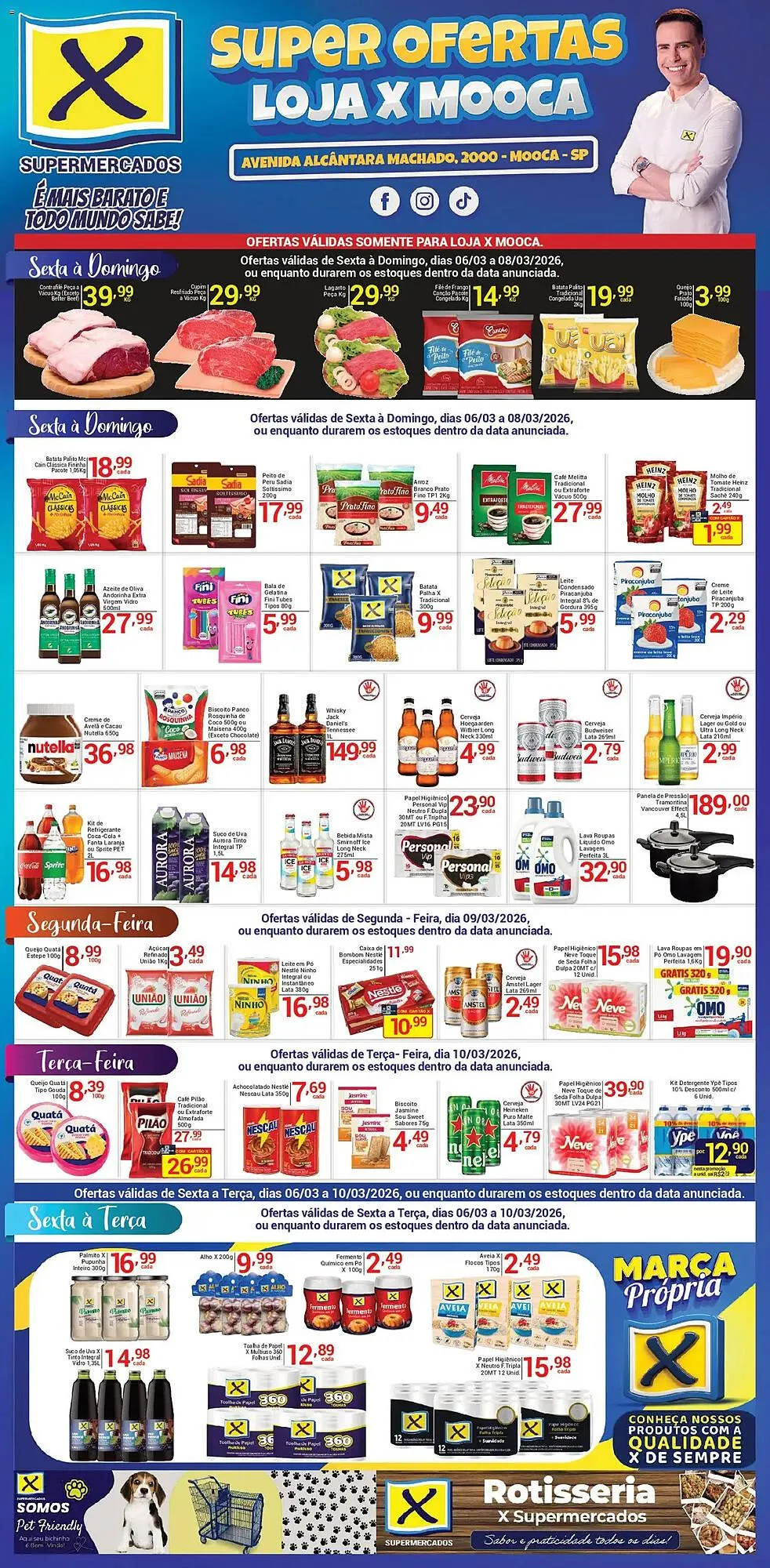 Encarte de Folheto X Supermercados 6 de março até 10 de março 2026 - Pagina 1