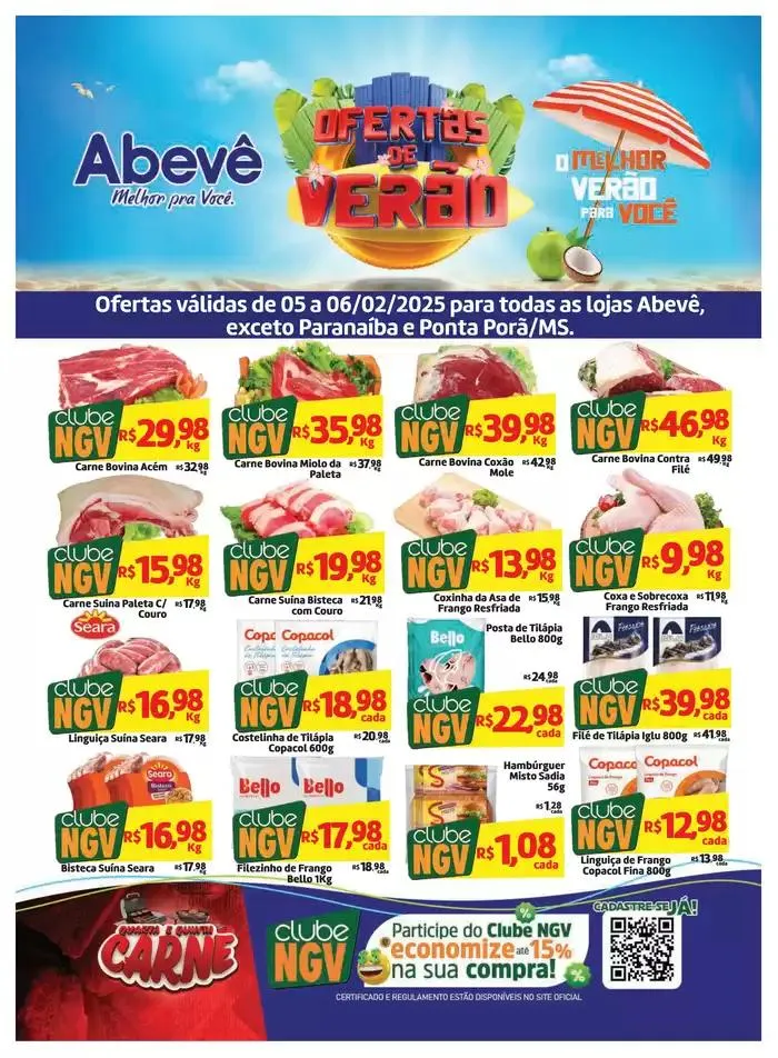 Encarte de Ofertas Abevê Supermercados 5 de fevereiro até 6 de fevereiro 2025 - Pagina 1