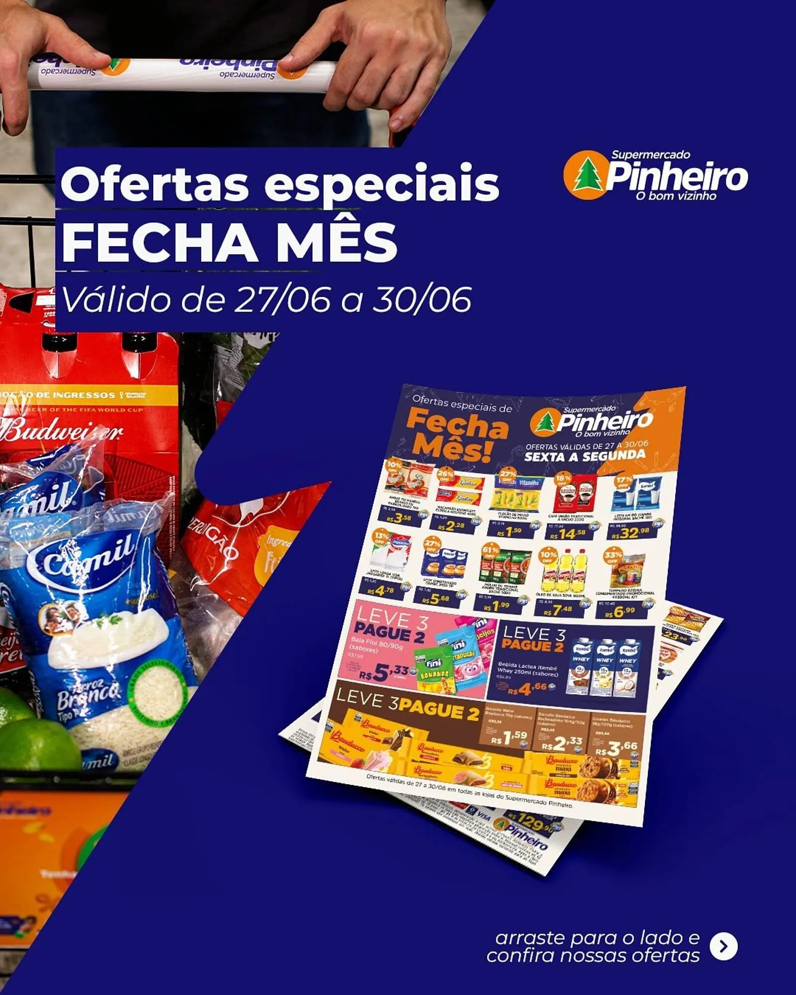 Encarte de Catálogo Pinheiro Supermercado 27 de junho até 30 de junho 2025 - Pagina 1