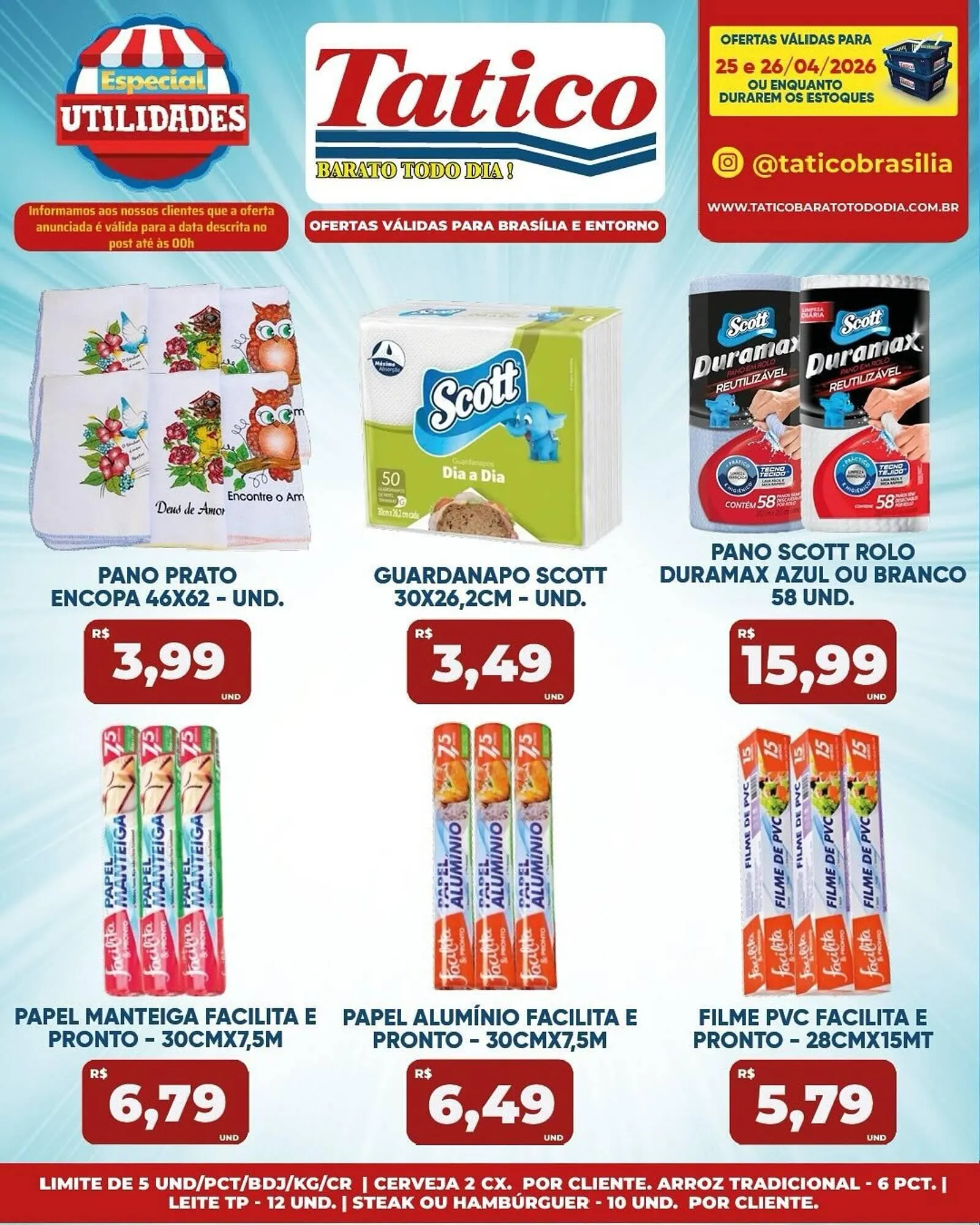 Encarte de Tabloide Tatico 25 de abril até 26 de abril 2026 - Pagina 1