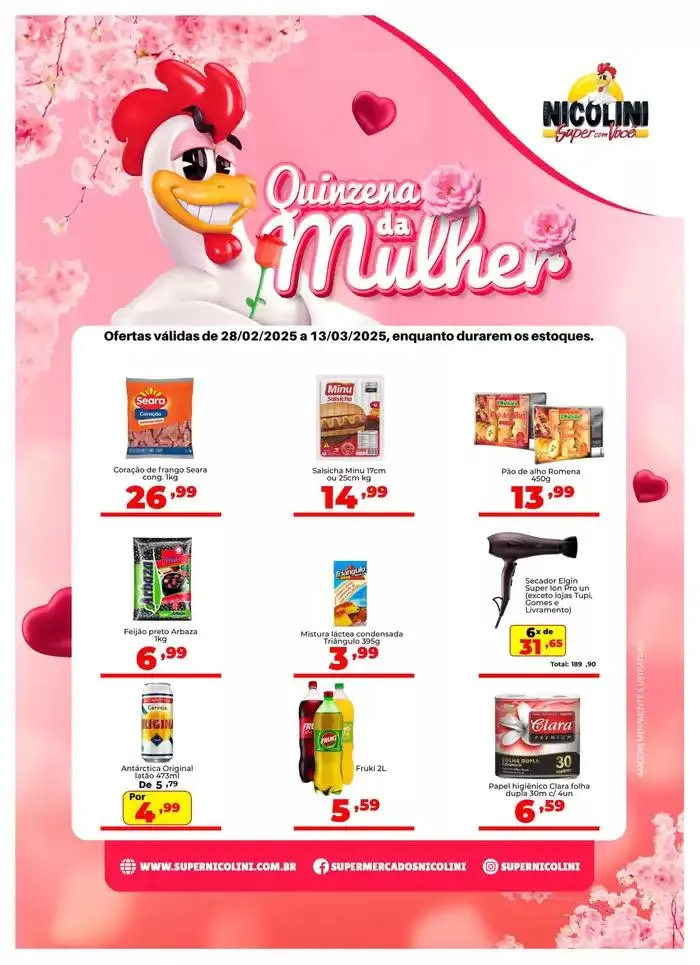 Encarte de Quinzea da Mulher 28 de fevereiro até 13 de março 2025 - Pagina 1