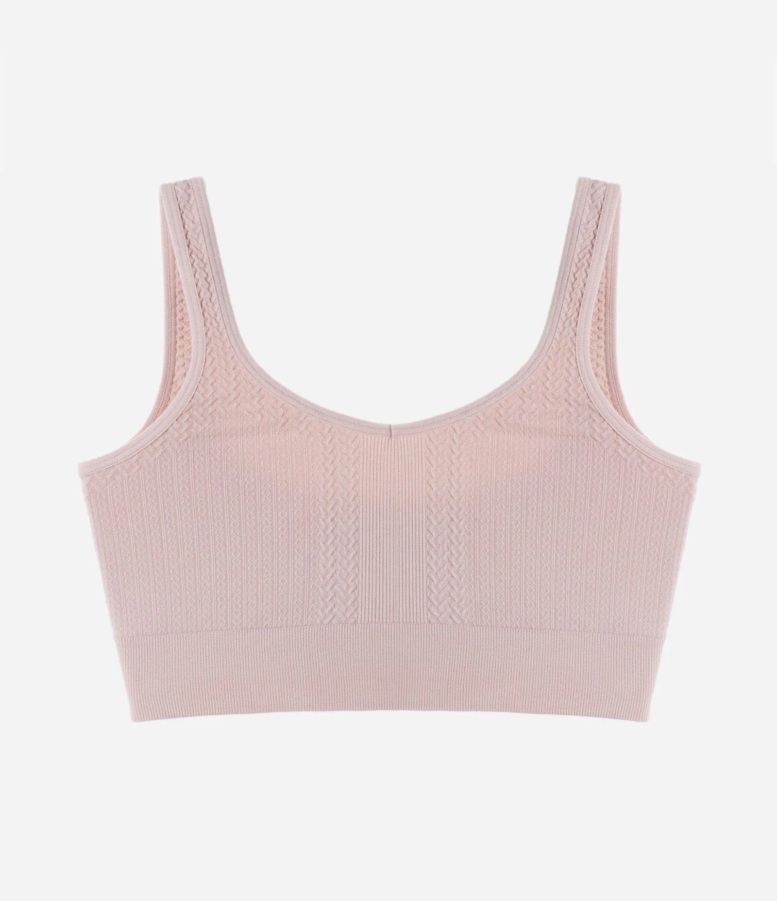 Sutiã Alongado em Poliamida com Elástico na Barra DelRio Rosa Claro