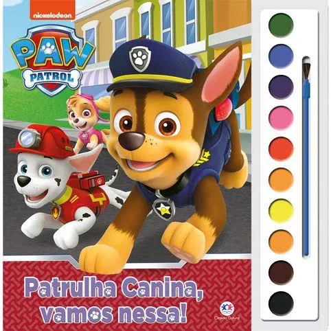 Livro Aquarela Patrulha Canina, vamos nessa! Editora: Ciranda Cultural