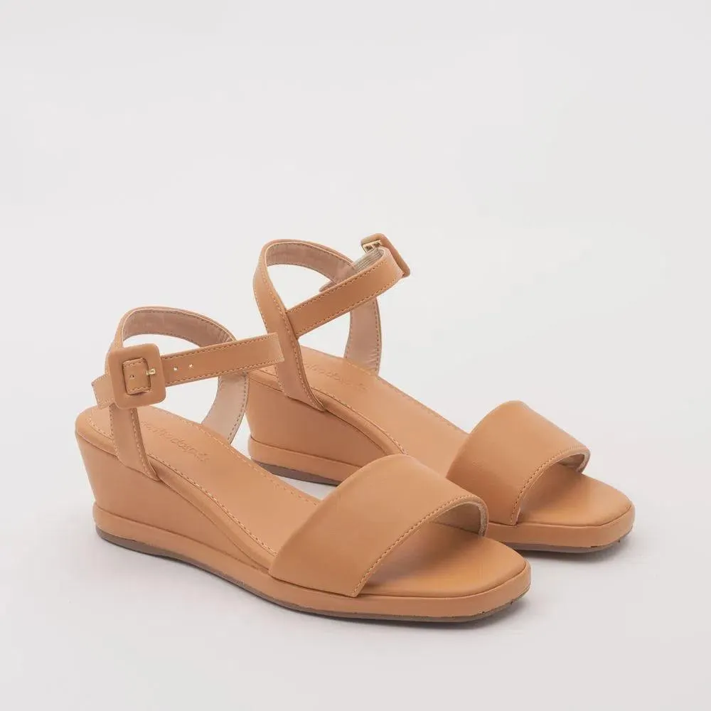 Anabela salto forrado - BISCUIT