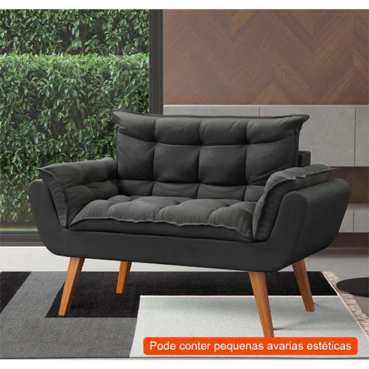 [OUTLET] Sofá 2 Lugares Dock Grafite