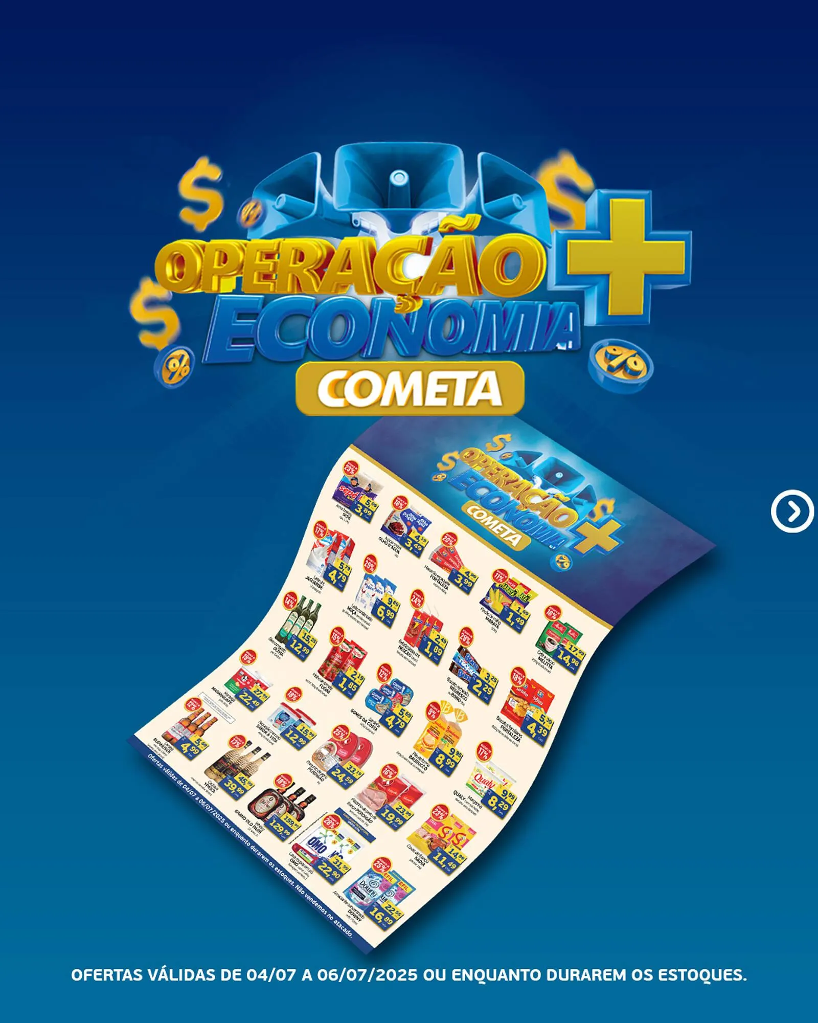 Encarte de Catálogo Cometa Supermercados 3 de julho até 6 de julho 2025 - Pagina 1