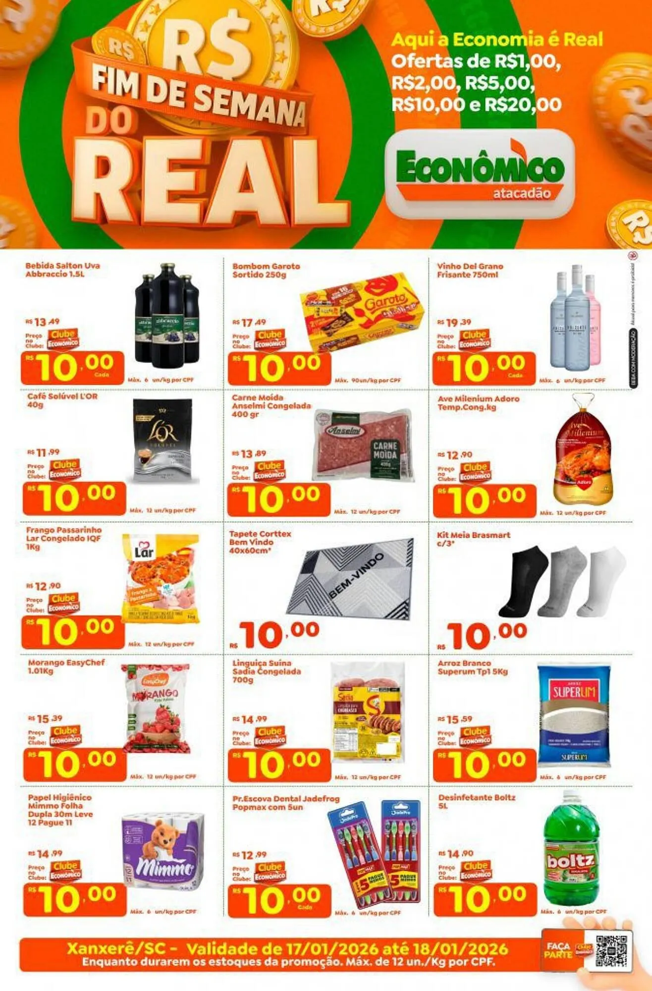 Encarte de Catálogo Econômico Atacadão 17 de janeiro até 18 de janeiro 2026 - Pagina 1