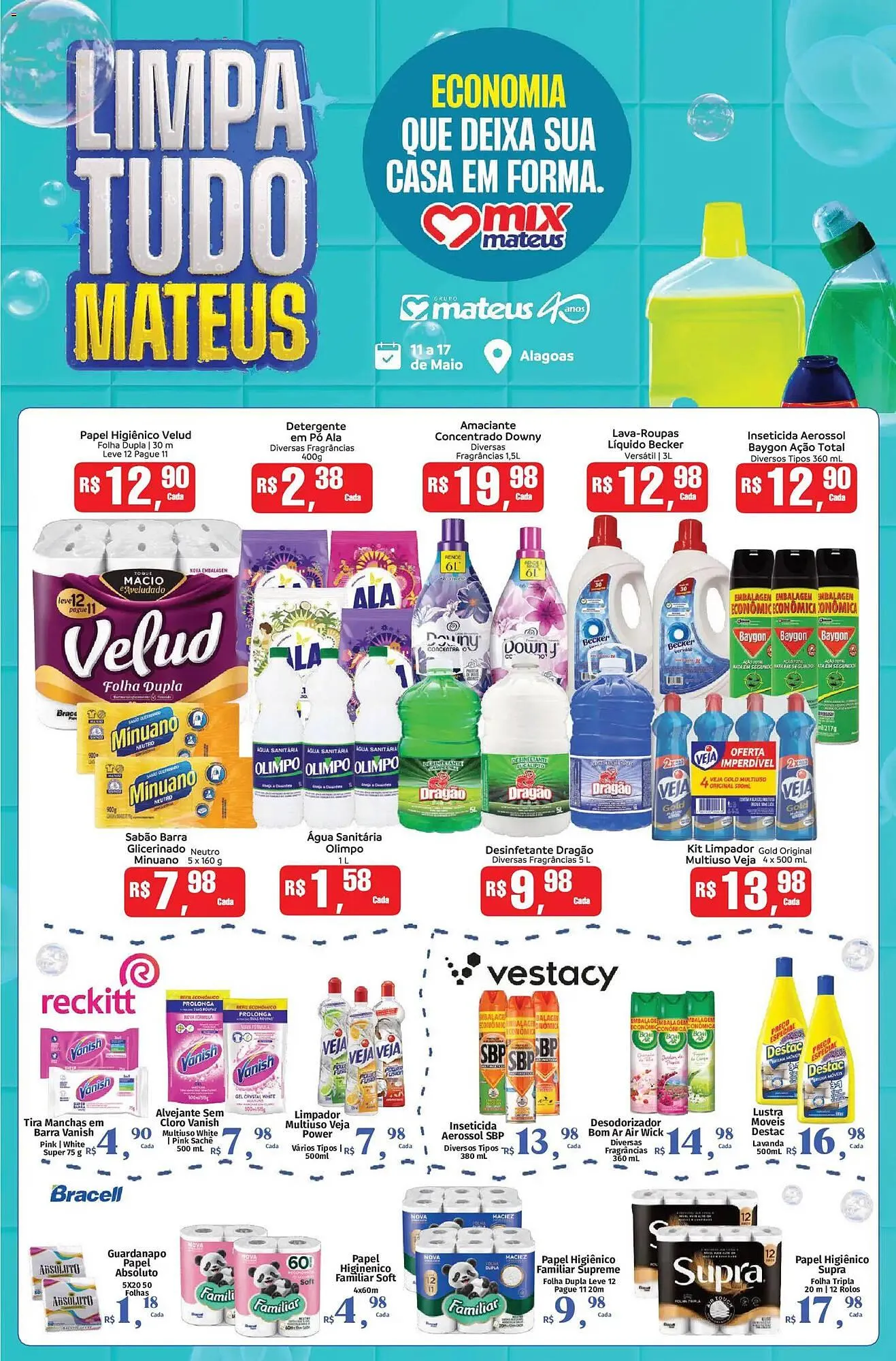 Encarte de Catálogo Supermercados Mateus 11 de maio até 17 de maio 2026 - Pagina 1