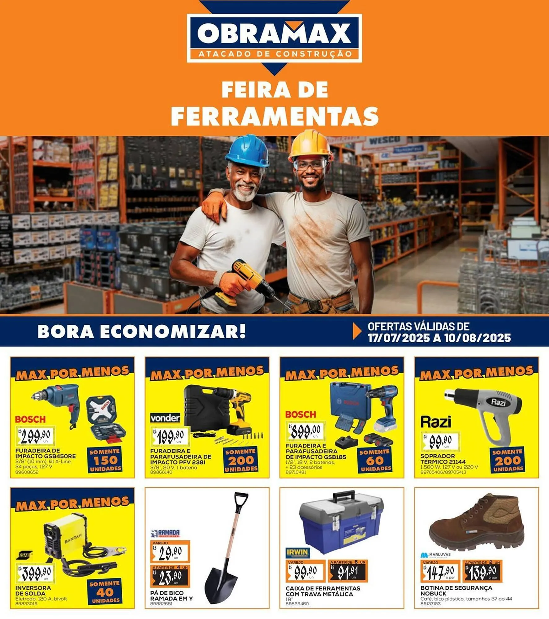 Encarte de Catálogo Obramax 17 de julho até 10 de agosto 2025 - Pagina 1