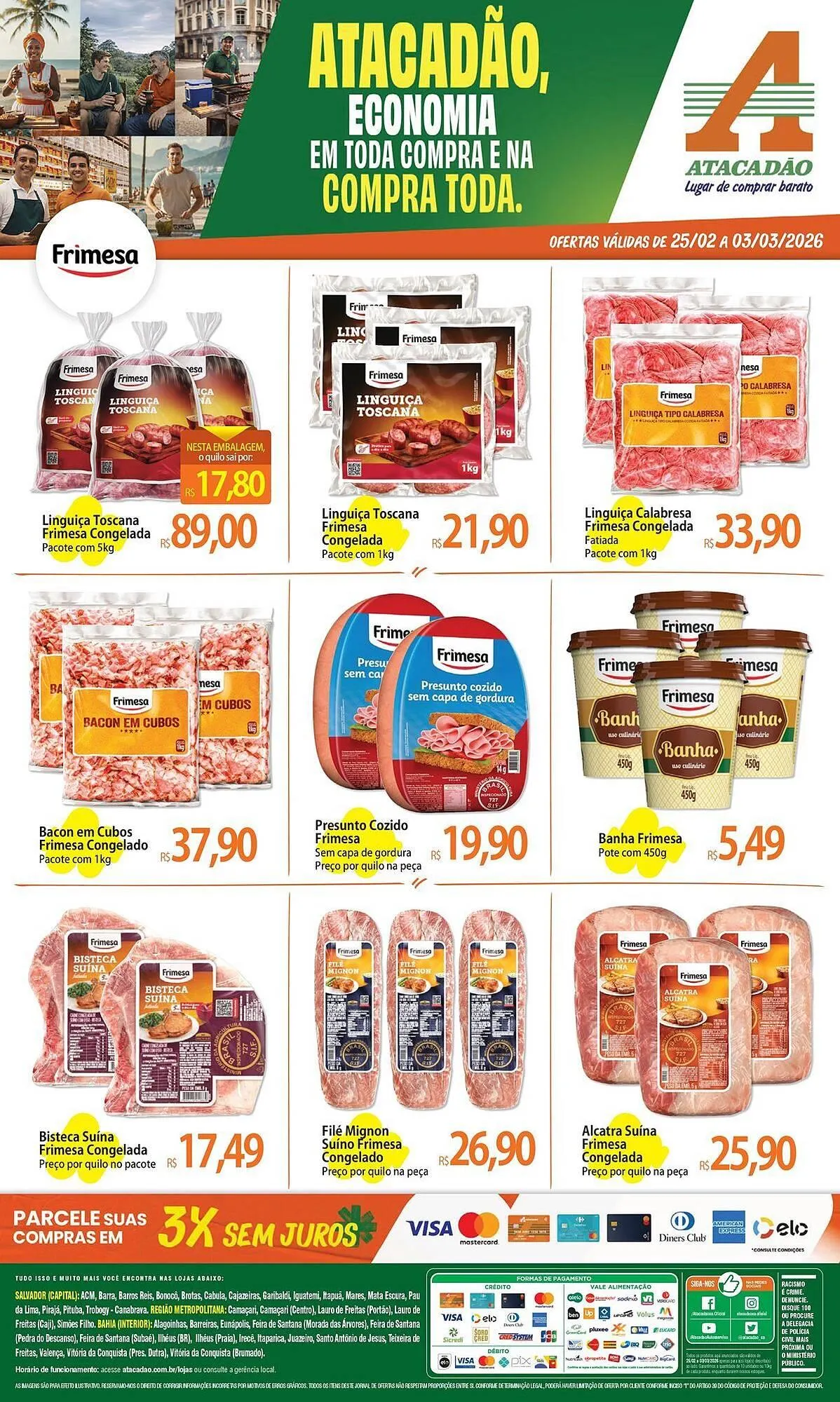 Encarte de Folheto Atacadão 25 de fevereiro até 3 de março 2026 - Pagina 1