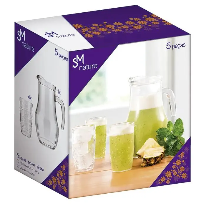 Conjunto de Jarra e Copos SM com 5 peças