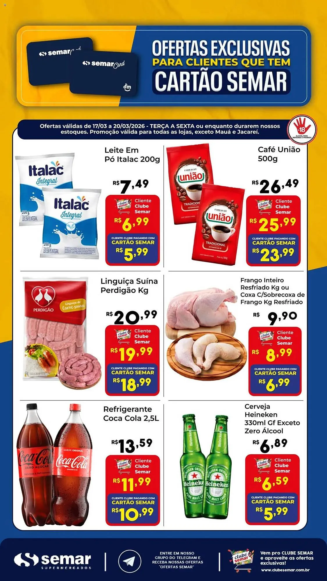 Encarte de Folheto Semar Supermercado 17 de março até 20 de março 2026 - Pagina 1