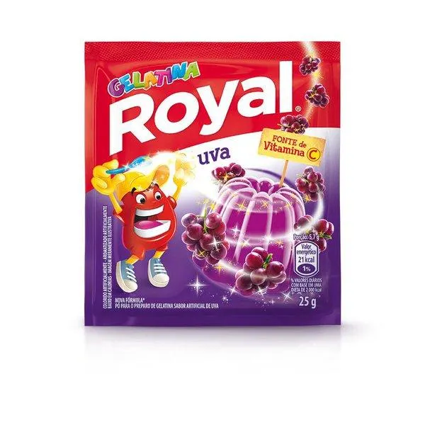 Pó para Gelatina Royal Uva 25g