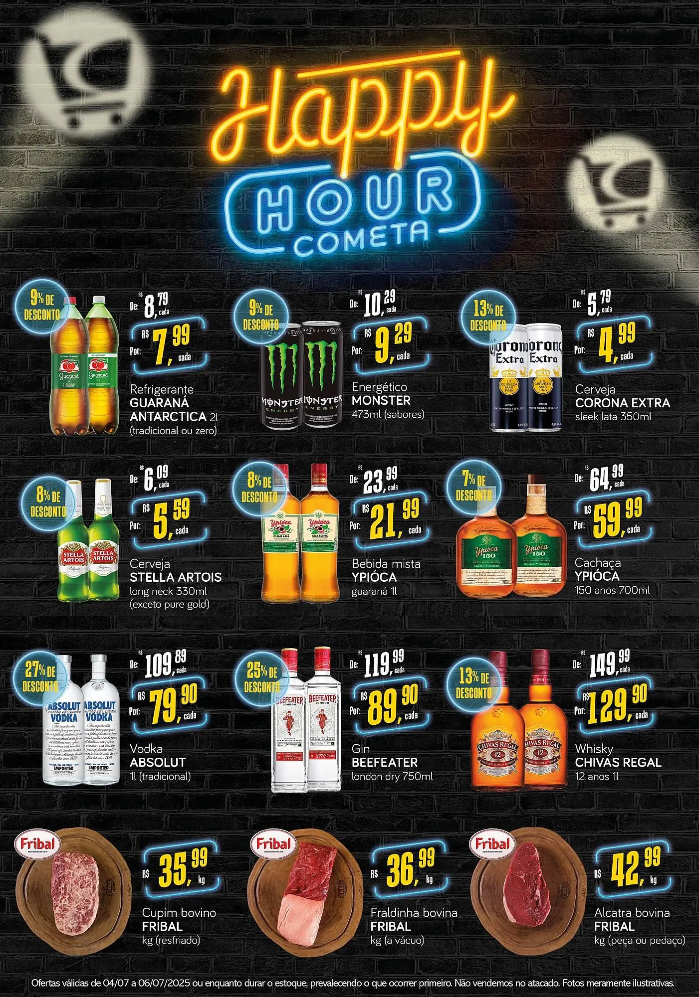 Encarte de Catálogo Cometa Supermercados 4 de julho até 6 de julho 2025 - Pagina 1