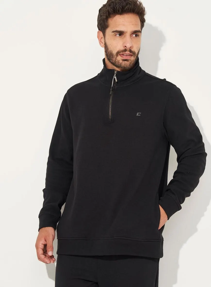 Blusão Gola Alta Com Zíper