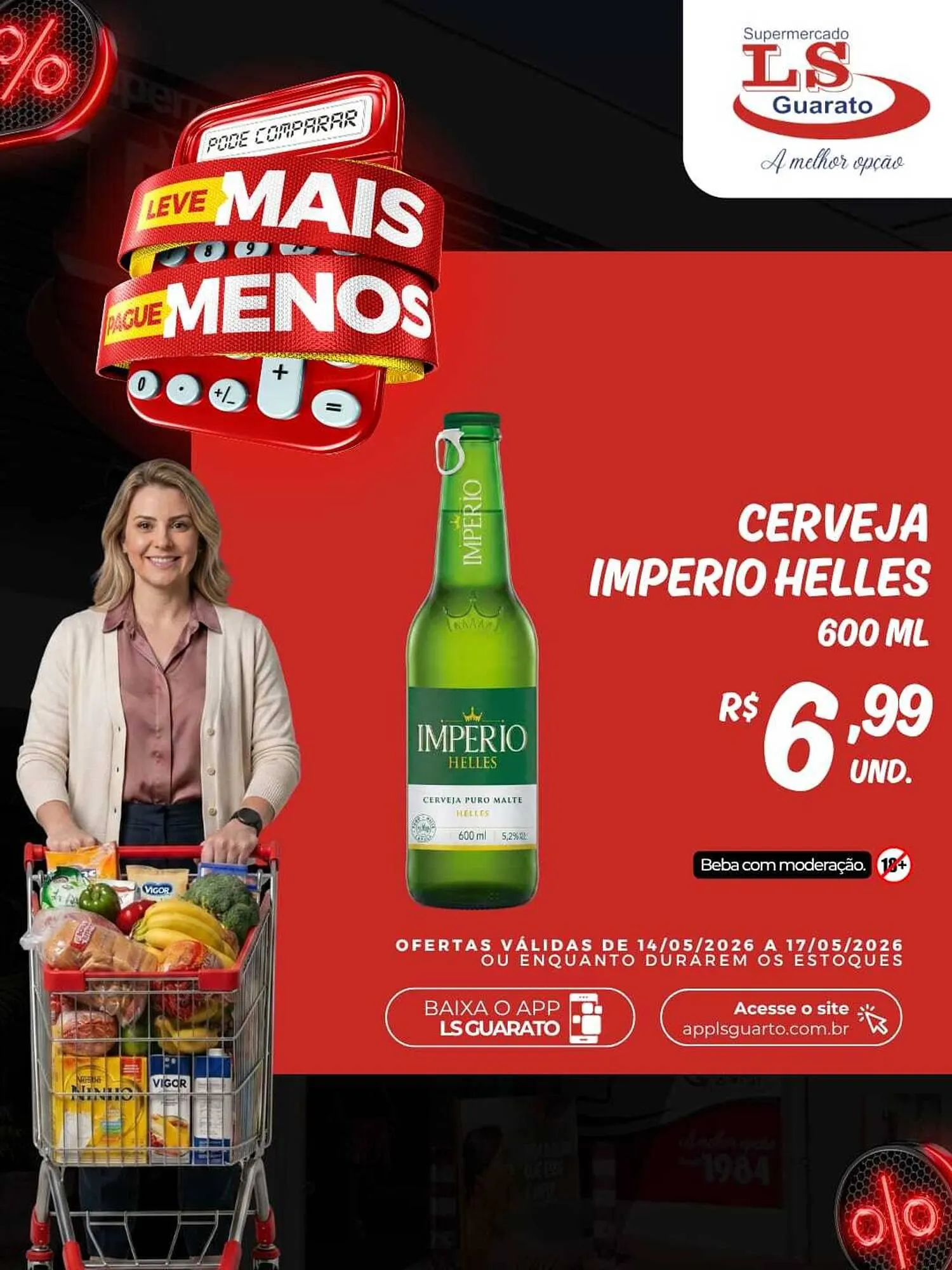 Encarte de Catálogo Supermercado LS Guarato 14 de maio até 17 de maio 2026 - Pagina 1
