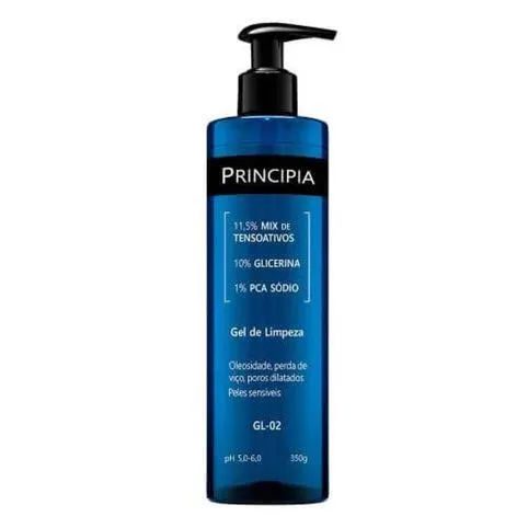 Gel de Limpeza Suave 11,5% Tensoativos + 10% Glicerina + 1% PCA Sódio Principia Skincare GL-02 com 350ml