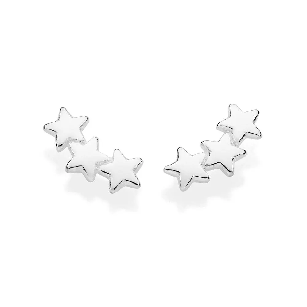 BRINCO ESTRELAS DE PRATA MACIÇA 925 - TAM.ÚNICO 8202080000