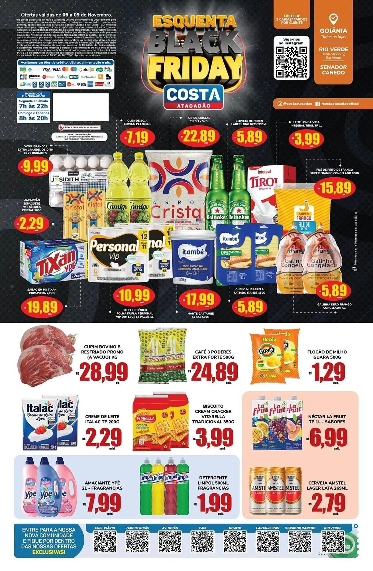 Encarte de Tabloide Costa Atacadão 6 de novembro até 9 de novembro 2025 - Pagina 1