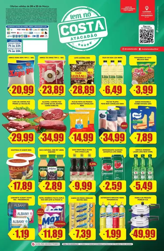 Encarte de Ofertas e promoções atuais 21 de março até 23 de março 2025 - Pagina 1