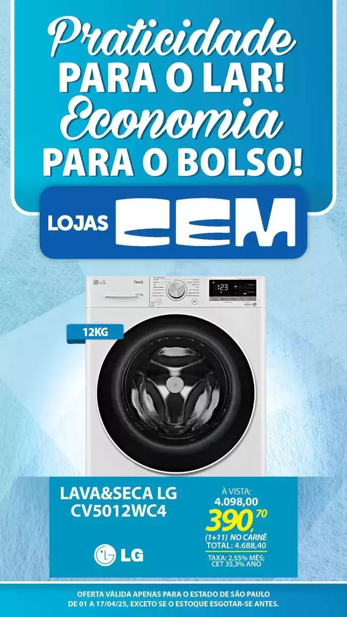 Encarte de Encarte Lojas Cem 3 de abril até 17 de abril 2025 - Pagina 30