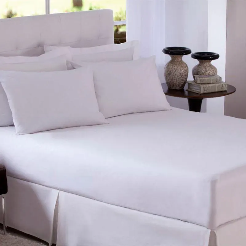 Lençol Avulso Queen Com Elástico Soft Touch Microfibra 100% Poliéster Branco 30x160x200cm - Arte Cazza