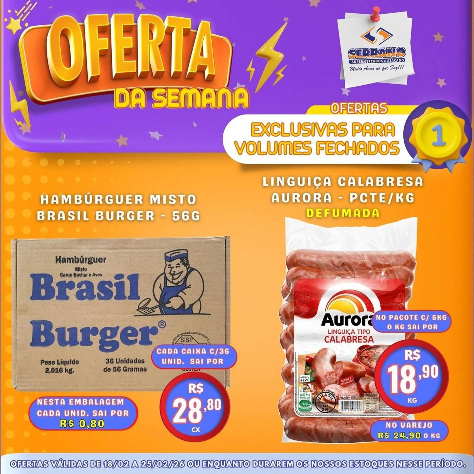 Encarte de Catálogo Serrano Supermercado 18 de fevereiro até 25 de fevereiro 2026 - Pagina 1