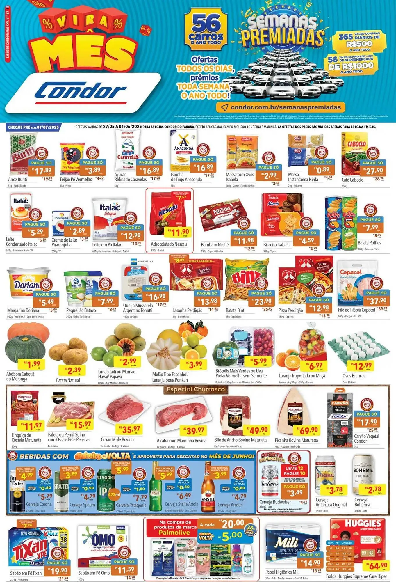 Encarte de Catálogo Supermercados Condor 27 de maio até 2 de junho 2025 - Pagina 1
