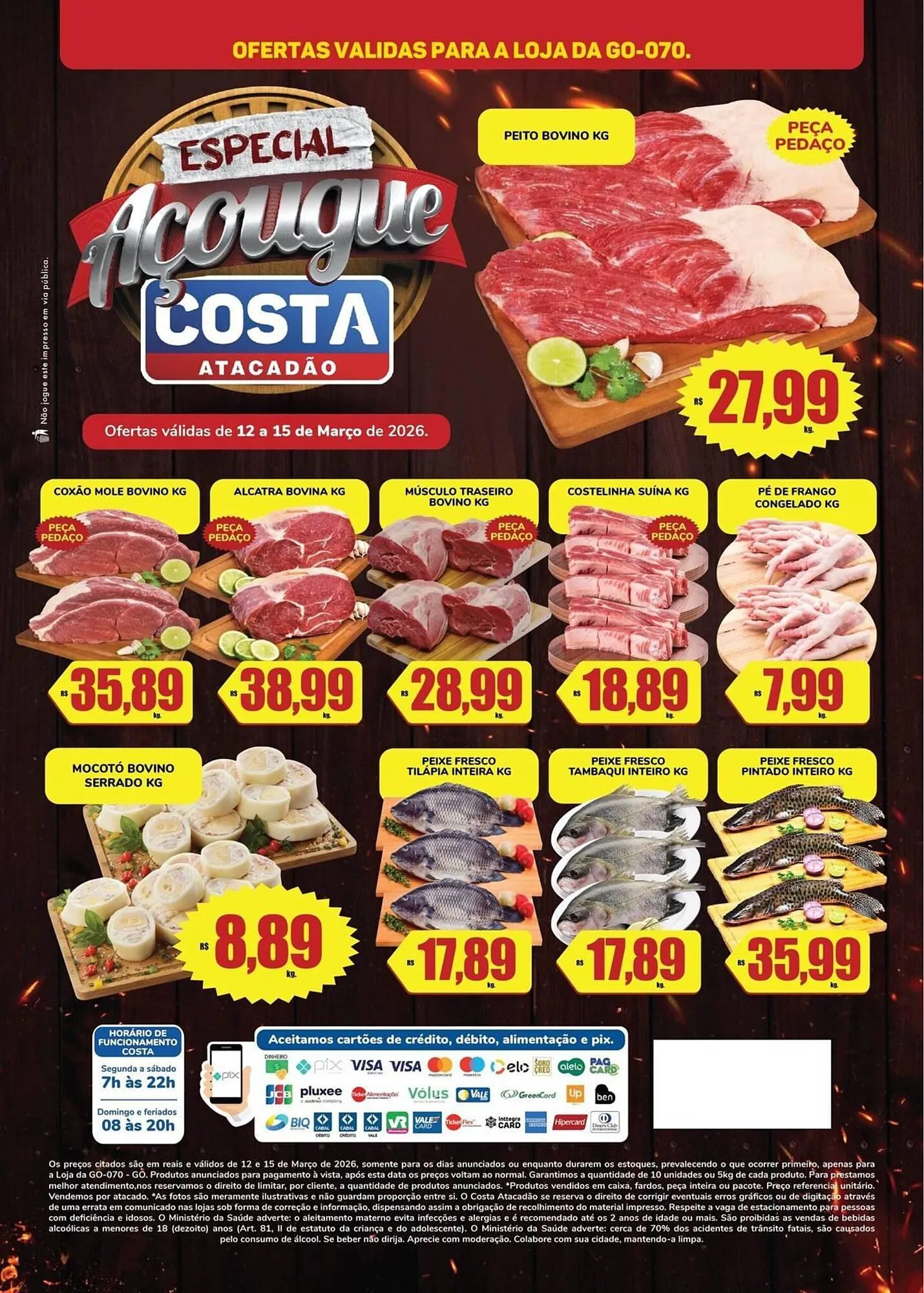 Encarte de Tabloide Costa Atacadão 12 de março até 15 de março 2026 - Pagina 1