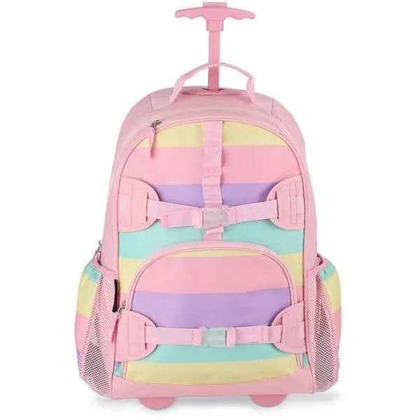 Mochila Escolar Infantil de Rodinhas Cores pastéis Happy-time - PT 1 UN