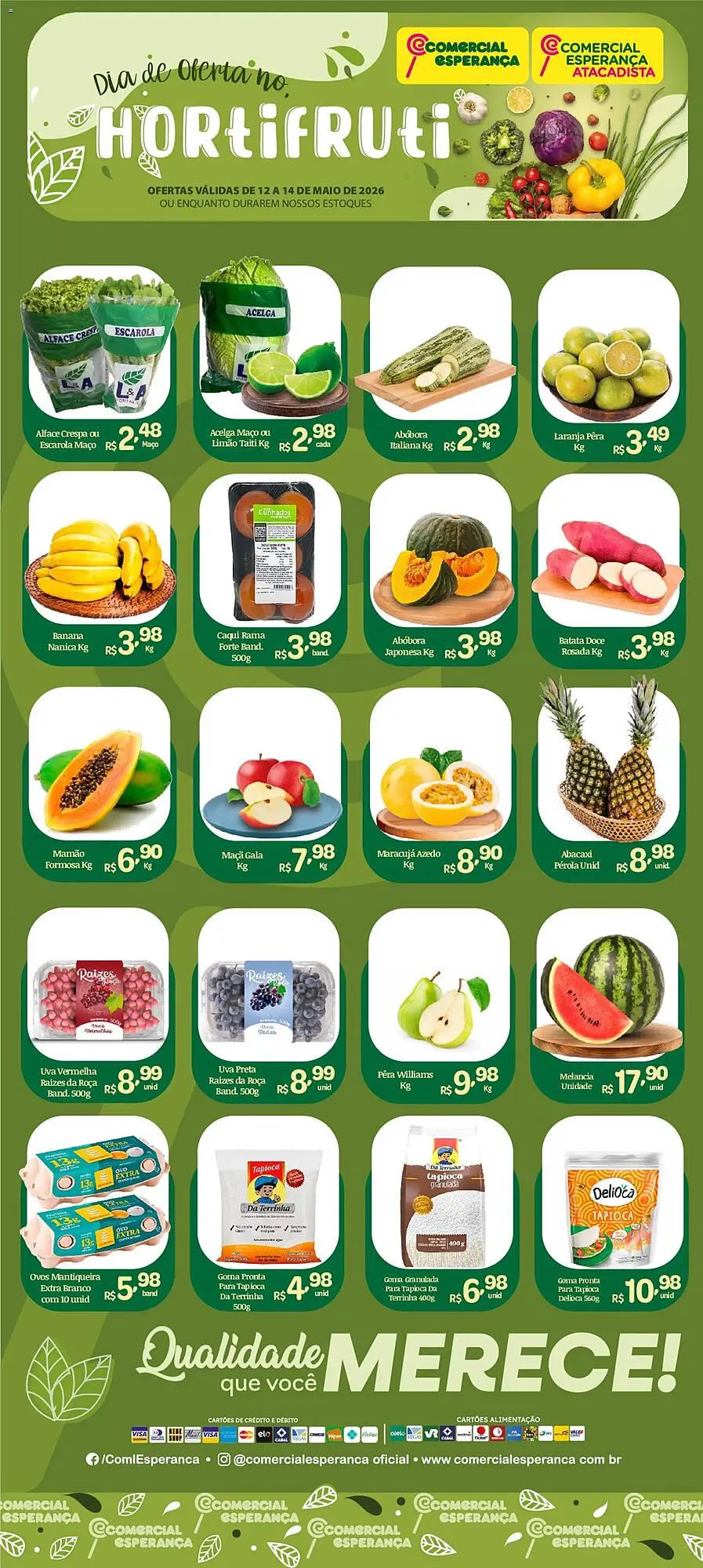 Encarte de Folheto Comercial Esperança 12 de maio até 14 de maio 2026 - Pagina 1